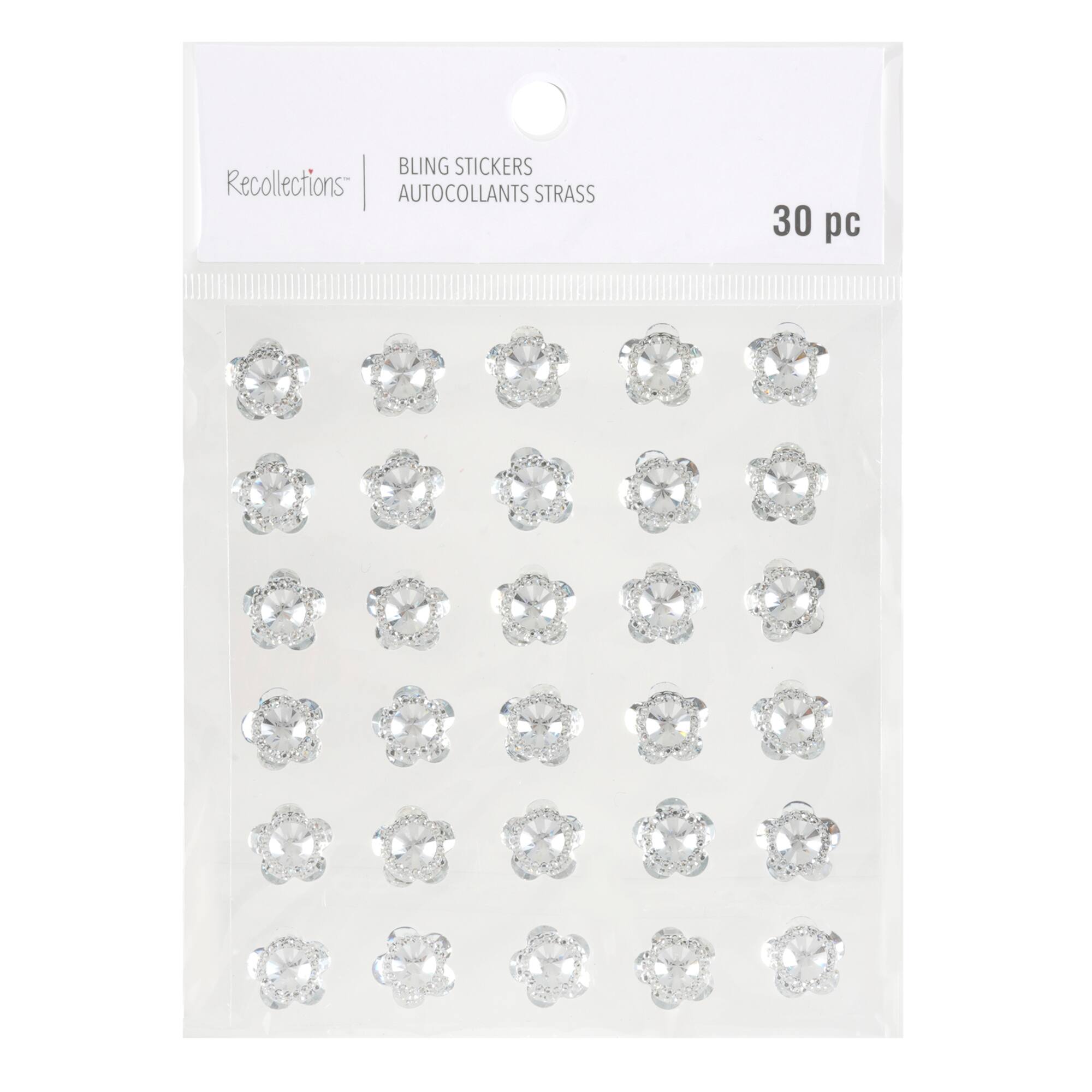12 Packs: 30 ct. (360 total) Mini Flower Bling Stickers by Recollections™